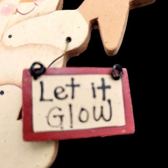 Vintage Snowman & Santa Wooden Brooches Set Of 2 Hand-painted Christmas NOTE - Picture 3 of 8